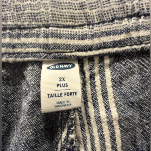 Linen pants light blue and white - Picture 3 of 5